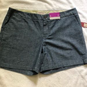 Chambray Denim Shorts